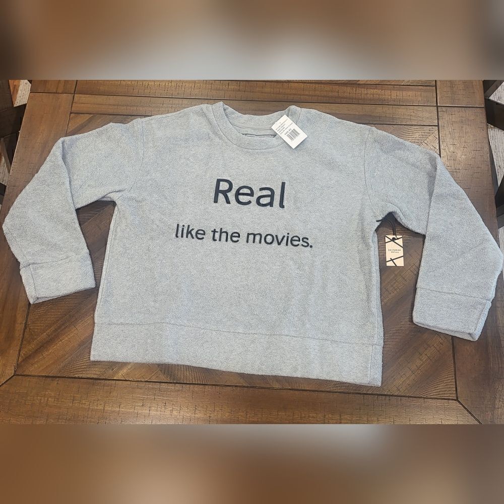 Dolls Kill x Daydream Nation Real Like the Movies sweater XS Rain Cloud Color